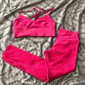 SOLD!! ALO Yoga Alosoft Pink Workout set | Limited Color